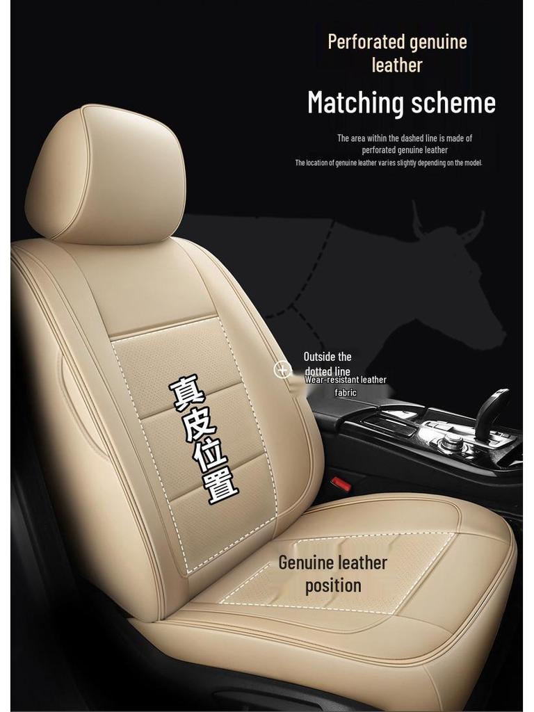 Originele Lederen Autostoelhoezen voor Diverse Modellen - Volledige Dekking Kussens