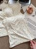 Gepolsterter Camisole im koreanischen Stil mit Tupfen – Vielseitig als Unter- oder Oberbekleidung