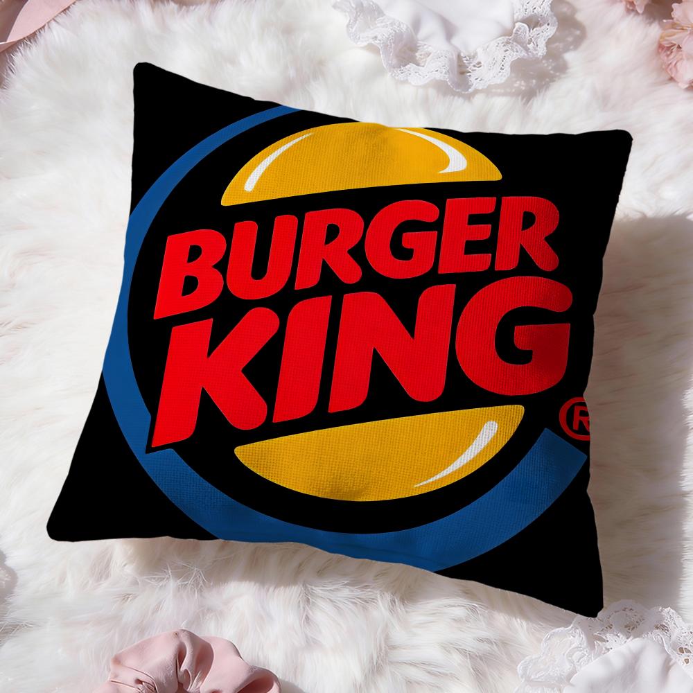 fashion b-Burger King Cushion Cover Premium Comfort Reversible Pillow Cove -Two in One Design for Any Room & Car Interior