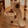Large Wooden Cat Tree with Bed and Scratcher - Pet Supplies Cat Climbing Frame