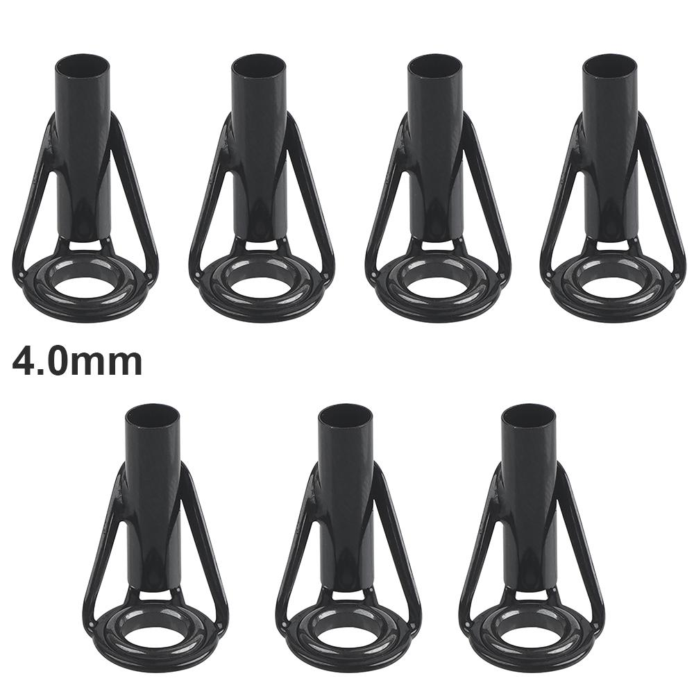 

7 шт./14 шт. Набор для ремонта направляющих кончика удилища Черный/Белый Рамы из нержавеющей стали Керамическое кольцо Спиннинговое Кастинговое Удилище Снасти 7Pcs