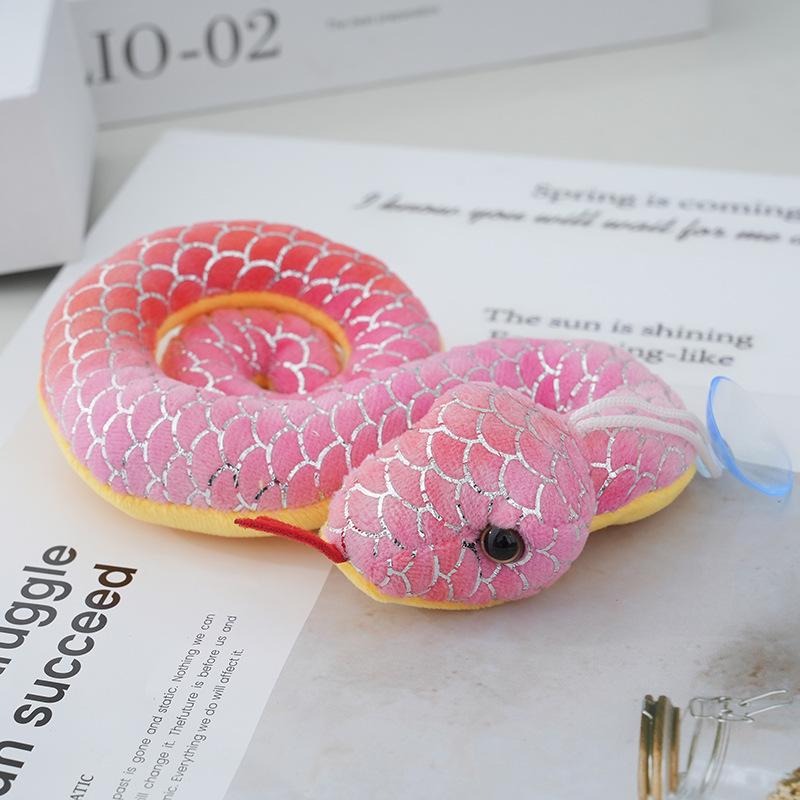 

Realistic Snake Colorful Plush With Soft Sequined Fabric Customizable 13cm