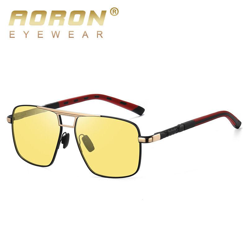 AORON Metal Frame Photochromic Polarized Sunglasses for Men Women Sport Driving Fishing Glasses