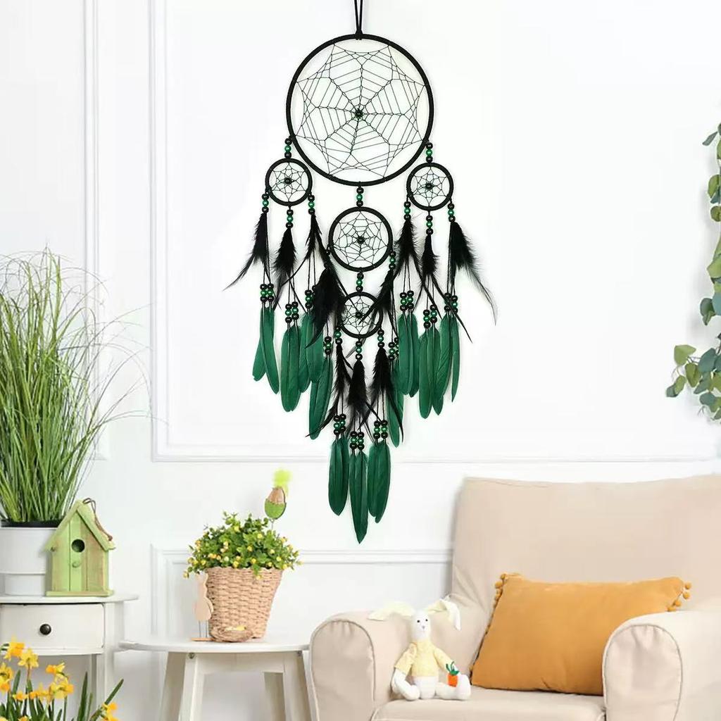 4 Colors Vintage Dream Catcher Feathers Handmade Ornaments Wind Chimes Bedroom Decorations Home Decor Birthday Festival Gifts