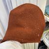 Premium sequined stacking hat women's autumn and winter warm knitted cold hat showing face small ear protection hat wool hat
