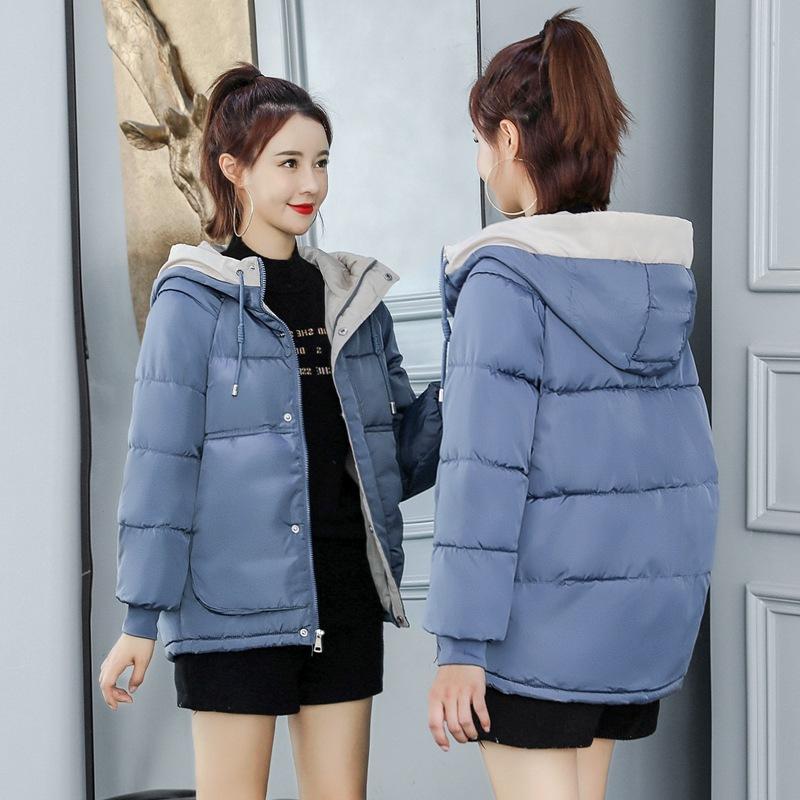 Cotton-padded Women's Clothing Winter Short Loose Down Cotton-padded Women's Padded Jacket Loose Hooded Jacket