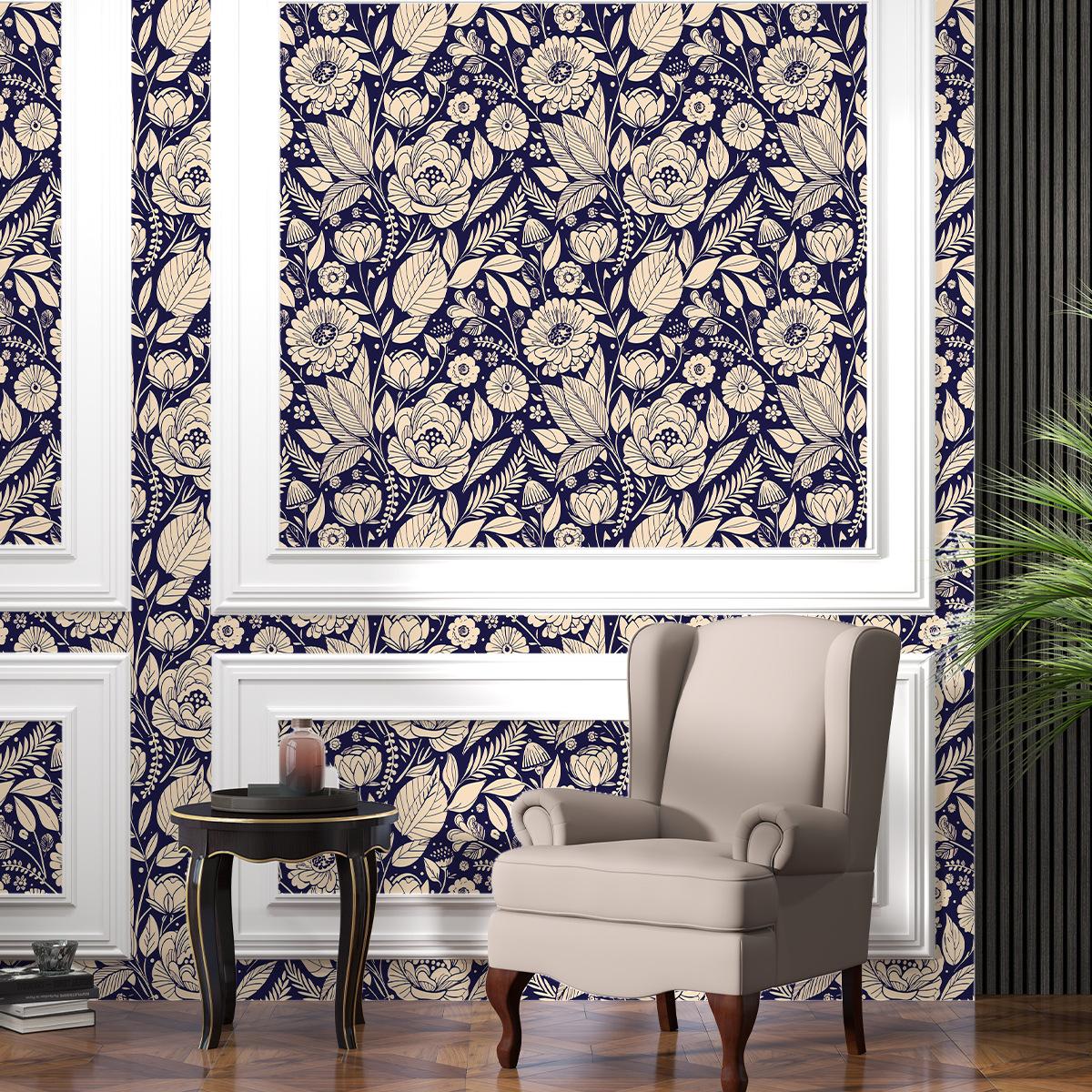 

Утолщенные самоклеящиеся обои Высококачественное украшение стен Цветок Зеленое растение Наклейка на стену Украшение комнаты 0.45X5m/roll