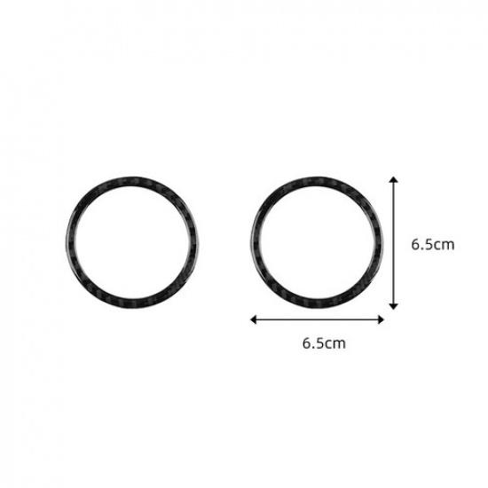 For VW Touareg 2011-2018 Carbon Fiber Car Dashboard Air Vent Ring Trim Cover