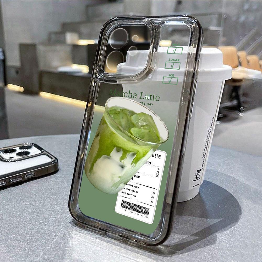 Summer Iced Matcha Latte for iPhone17 Space Phone Case 16Pro Apple 15/14 Niche 13
