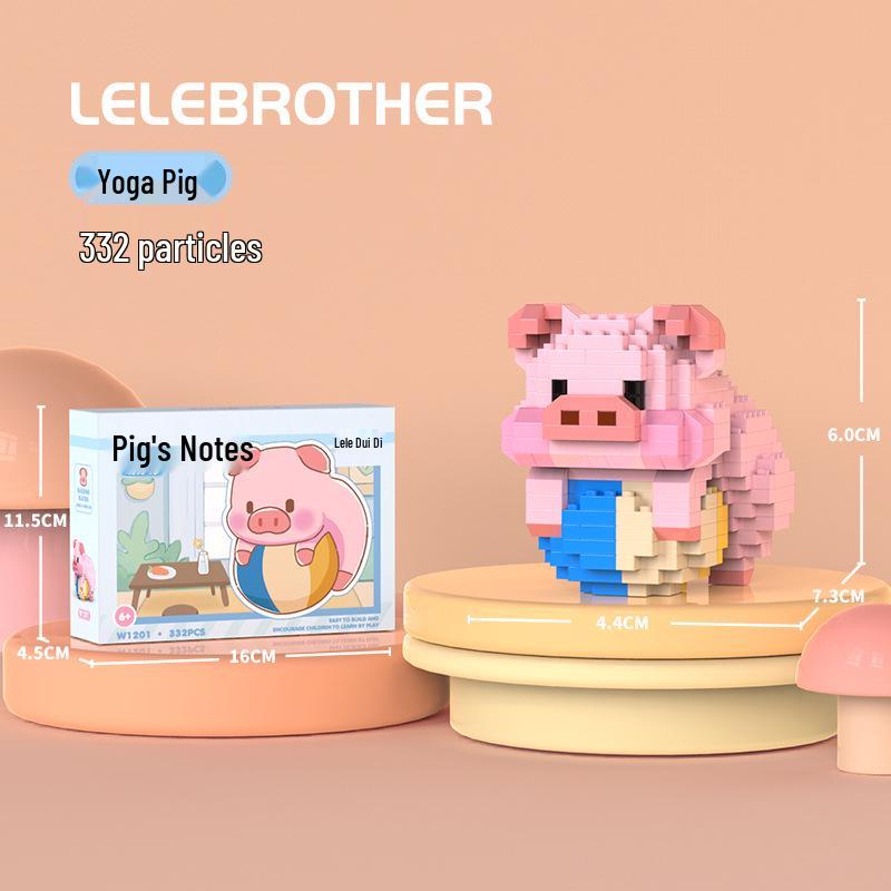 

Panda Menglan Fubao Educational Building Blocks Toy Set - Desktop Ornament Gift Compatible with LEGO