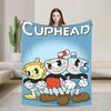 Soft Warm Blanket Child Cupheads & Mugmans Bedding Throws Cartoon Flannel Bedspread For Couch Chair Street Trend Sofa Bed Cover