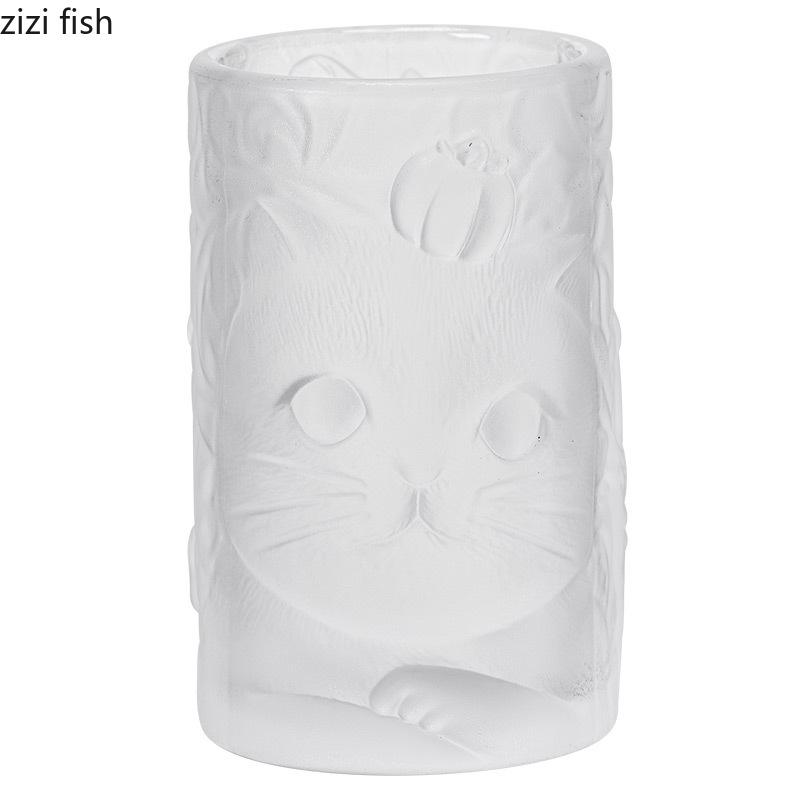 Transparente Glastasse Kreative Reliefkatze Kung Fu Teetasse Nachmittagstee Milchtasse Safttassen Colatassen Home Getränketassen
