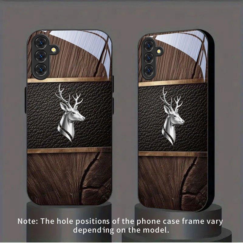 Luxury Wood Grain Deer Phone Case for Samsung Galaxy S26 S25 S24 S23 S22 S21 FE Ultra Plus Fashion Phone Cases Carcasa Fundas