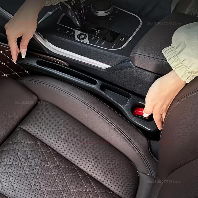 2pcs Car Seat Gap Filler Organizer Waterproof Car Seat Gap Plug Strip with 2 Grooves Seat Gap Storage Auto Interior Accessories