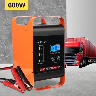 Reparo de pulso Bateria Carregamento LED Display 12V 24V 600W Poderoso Carregador de bateria de carro inteligente para motocicleta SUV Truck Bateria de carro
