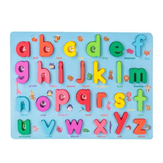 Colorful Number Alphabet Shape Wooden Puzzle Pairing Board Education Kids Toy