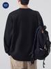 Mu Qiu Menswear | 2026 Spring Trend: Men's Loose Fit Round Neck Long Sleeve T-Shirt with Contrast Stitching