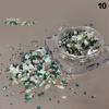 1Box Nail Glitter Powder Silver Glitter Iridescent Flakes Sequins Super Shining Paillette Pigment Dust For Nails Decoration