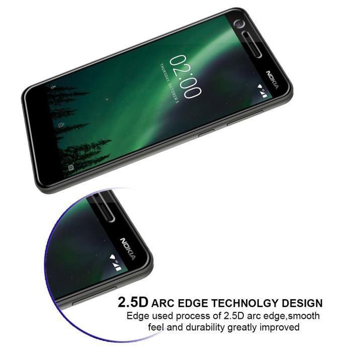 Displayschutzfolie - Phonillico® - NOKIA 2 - 2er-Pack - Gehärtetes Glas - Kratzfest