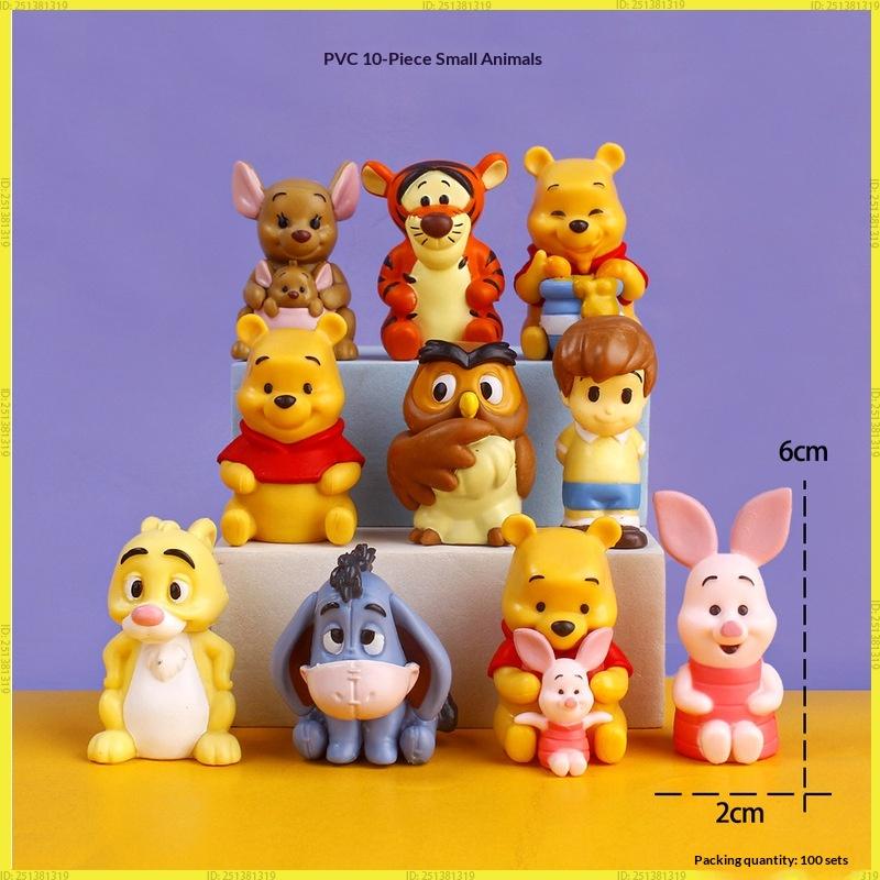 

Фигурки Винни-Пуха из ПВХ Набор из 10 штук Топпер для торта Украшение для вечеринки Подарок на день рождения Тигра Иа Пятачок Кенга Ру Сова