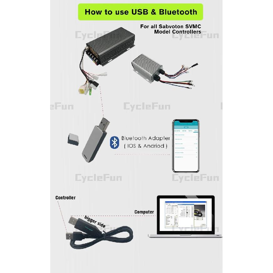 Original Bluetooth Adapter For Sabvoton Motor Controller Work SVMC Series Mqcon Electric Scooter Motorcycles