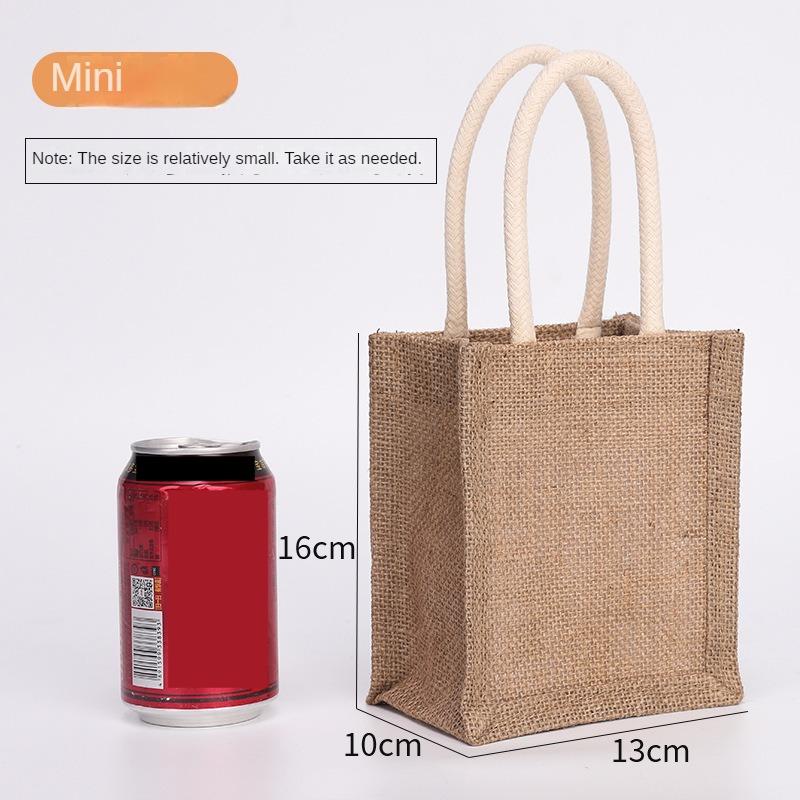 Vintage Women Linen Tote Shopper Purses Large Summer Beach Handbags Portable Eco Top Handle Shopping Bag Multiple Sizes Handbag