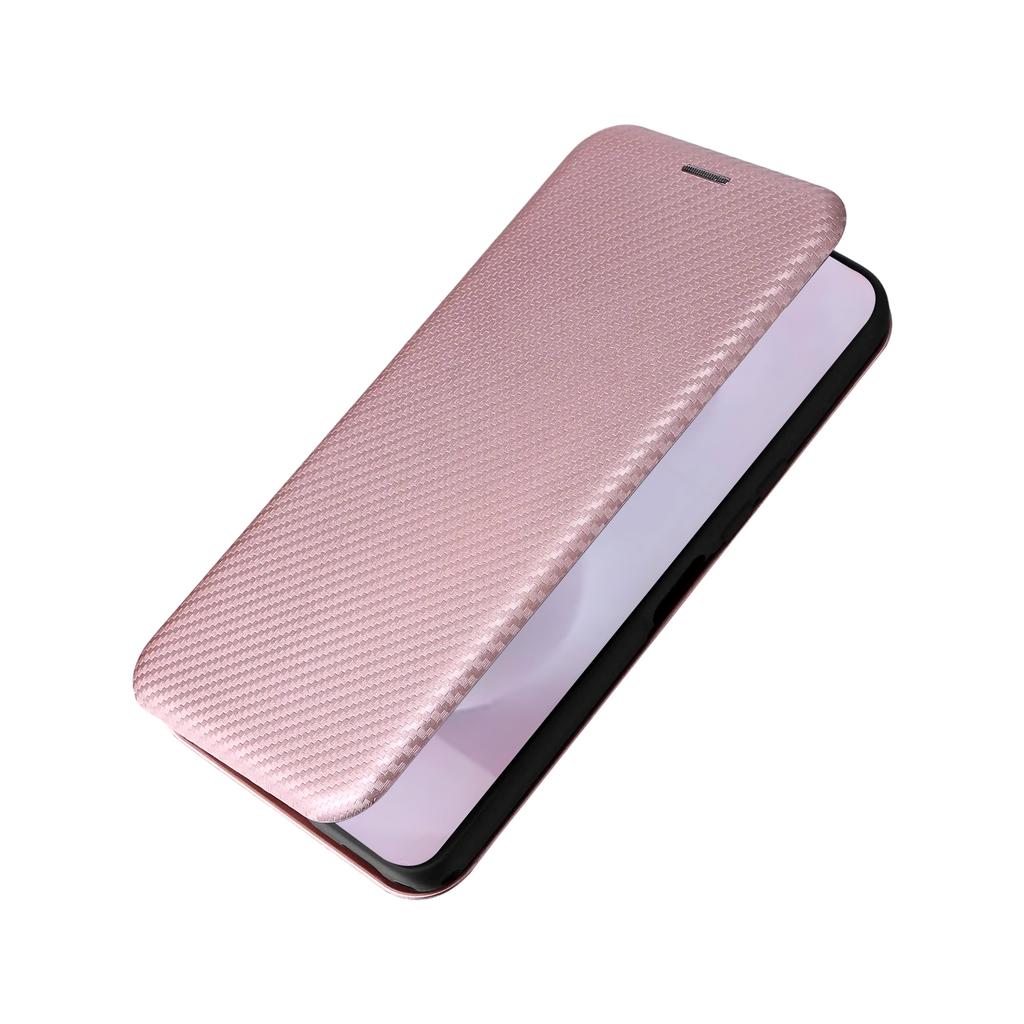 Para Samsung Galaxy S25 Capa Edge Textura de Fibra de Carbono À Prova de Quedas Couro PU Capa de Telefone