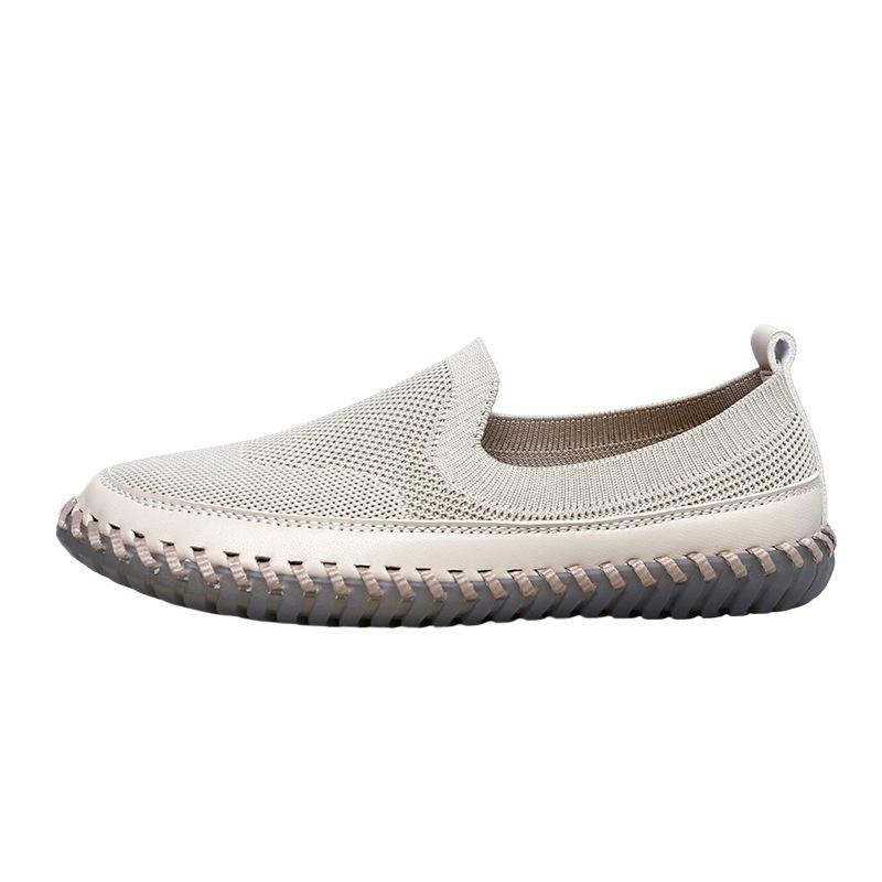 20252025 Popular woven large size women's shoes non-slip soft-soled casual shoes handmade breathable mother shoes