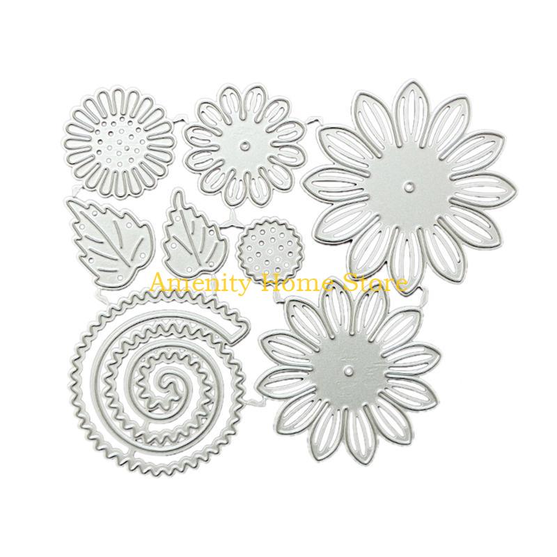 F26C Flower Metal Cutting Dies Scrapbooking Stencil Die Cuts Card Embossing DIY Photo Album Template Mold CN