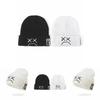 Embroidered Knit Hat With Sad Face Expression For Winter Men Women