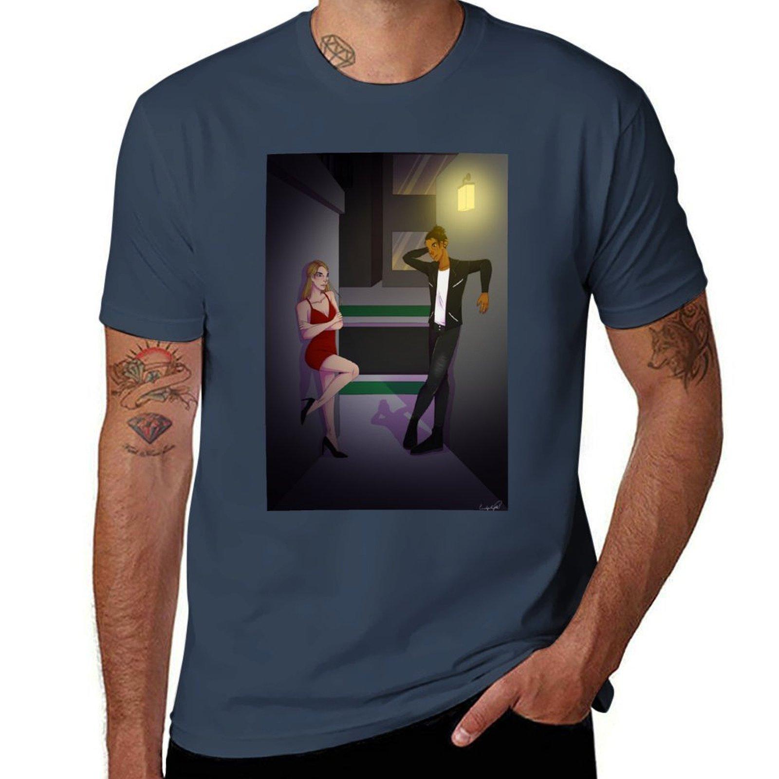 We Meet Again Character Art TShirt Large Size Loose Casual Tee S
