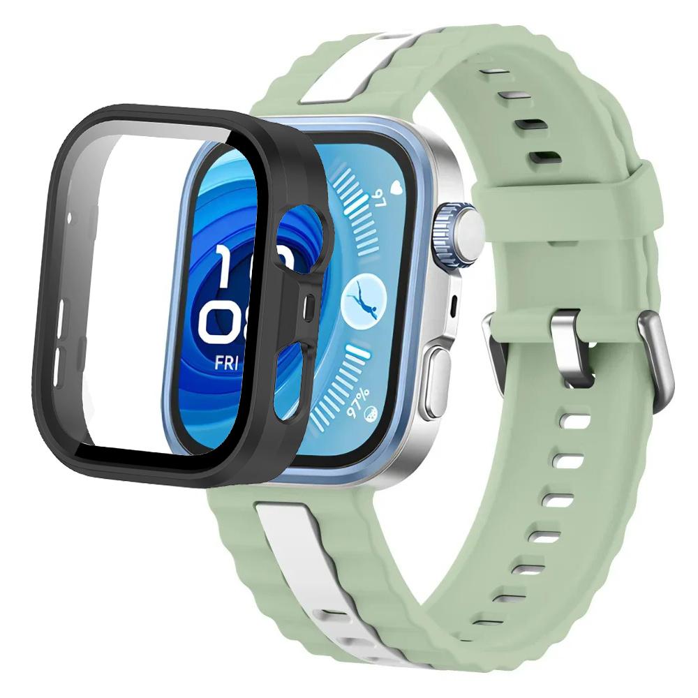 Silikonarmband+PC-Hülle für Huawei Watch Fit 4/Fit 4 Pro Intelligentes Armbandteile für Huawei Watch Fit 3 Uhr Schutzhülle