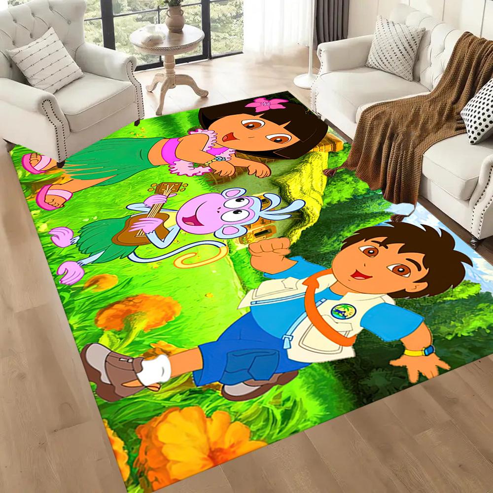 Dora Explorer Area Rug Perfect for Study room Entryway Kitchen Game Room Anti-slip Rug Office home decor Gift for Festivals
