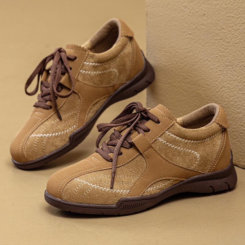 

Модные ретро кроссовки на шнуровке с круглым носком для женщин, модный дизайн с прострочкой, дерби, удобные, легкие, противоскользящие, обувь как у Форреста Гампа 40 хаки