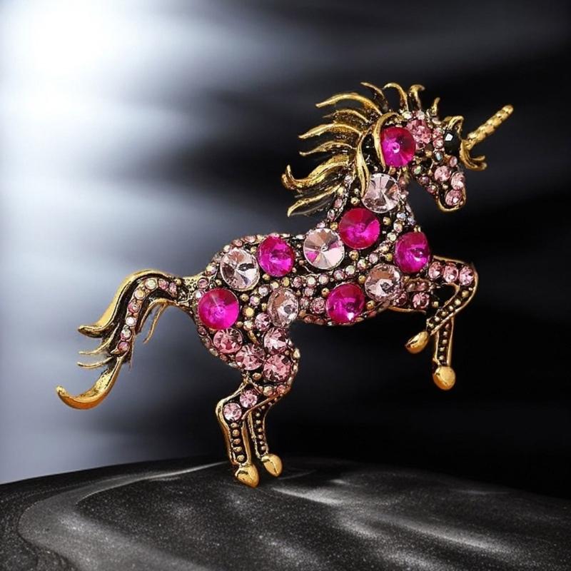 Elegant Unicorns Brooch For Women Portable Alloy Jewelry Accessory for Daily Wear and Special Occasions