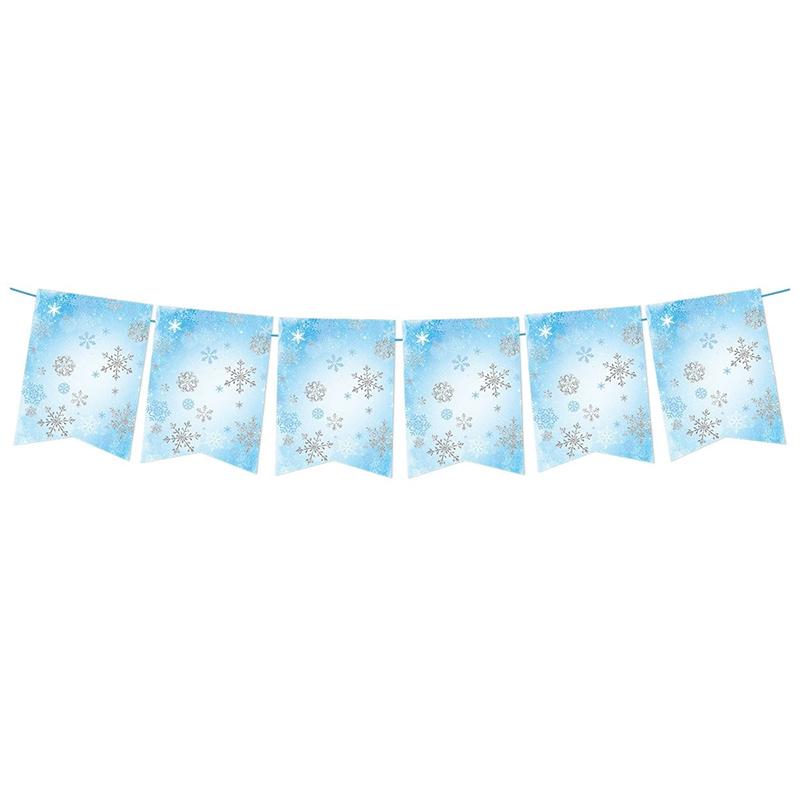 Frozen Birthday Party Supplies Disposable Tableware Winter Snowflake Paper Plates Napkins Cups for Baby Shower Christmas Decor
