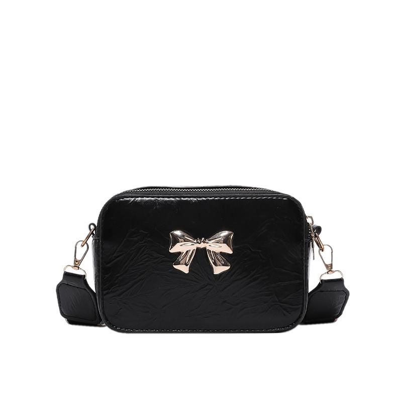 Chic Korean Style Small Square Bag For Women With Elegant Bow And Trendy Colors
