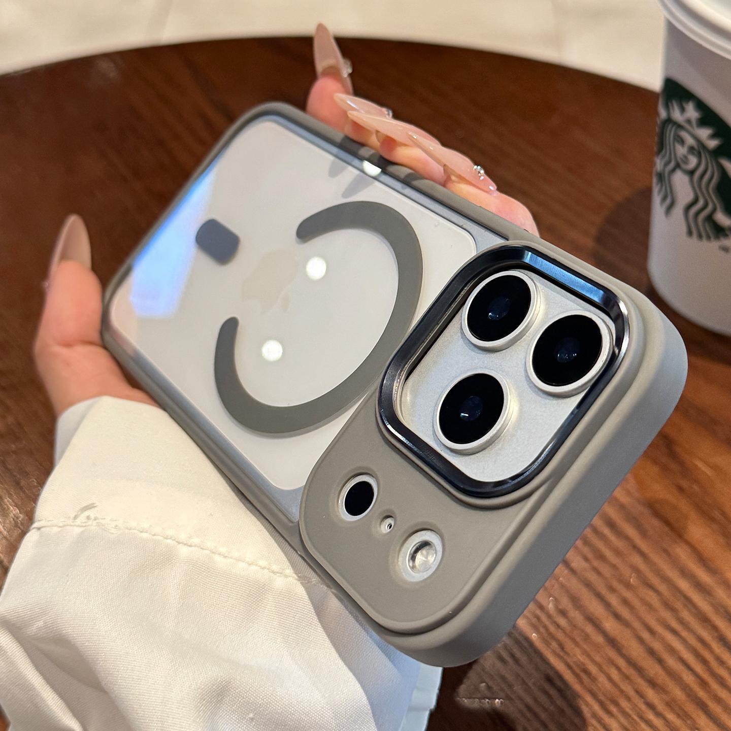 

Mag Safe Case For iPhone Air 17Pro 17 16 15 14 Plus 13 12 Pro Max Metal Camera Ring Transparent Magnetic Wireless Charge Cover iPhone Air