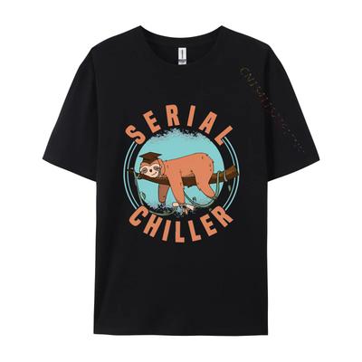 Sloth Serial Chiller Chill Your Life T Shirt Mens Cotton TShirts Harajuku Tshirt Mens Designer Clothes