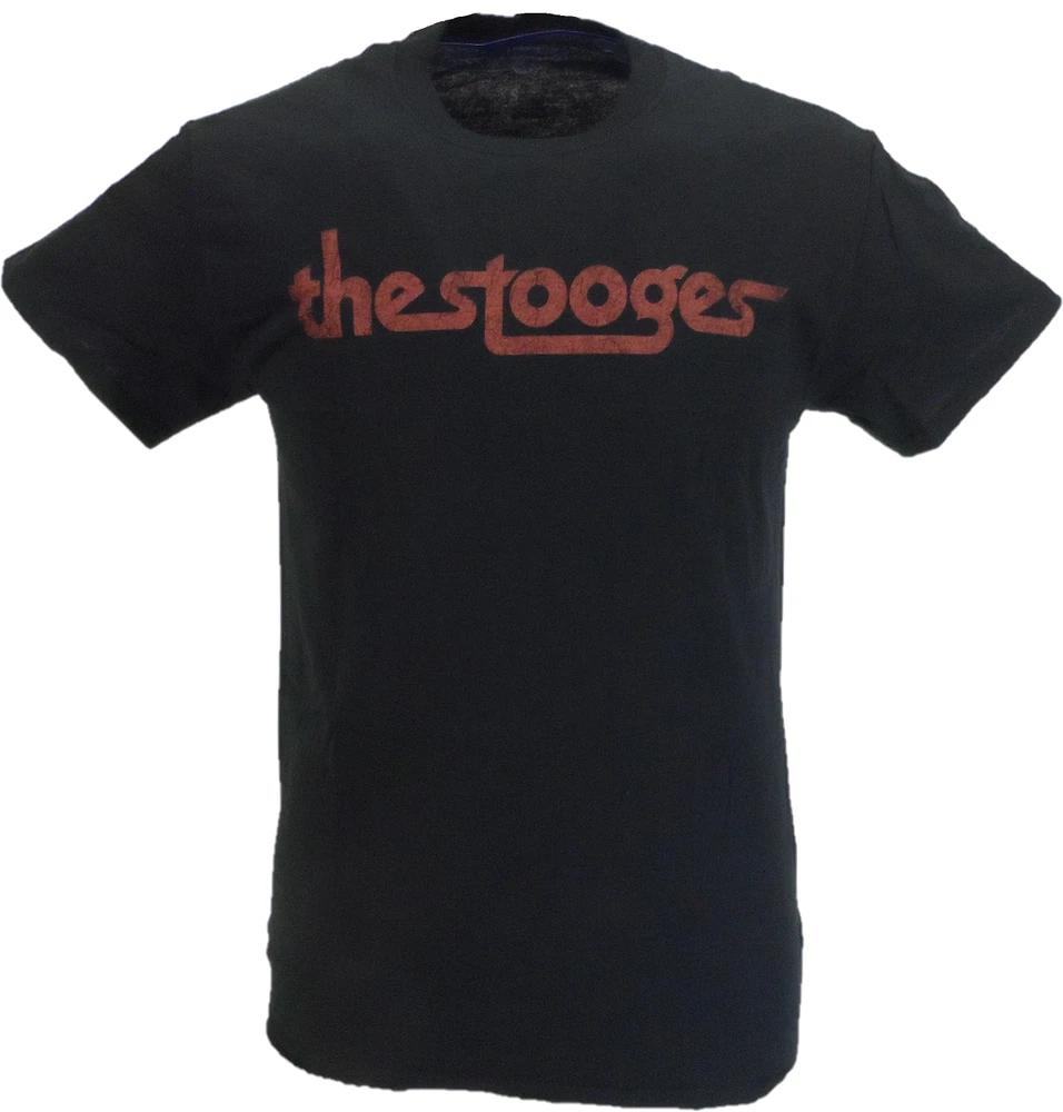 Unisexs Black Official Iggy and the Stooges Vintage Logo T Shirt S