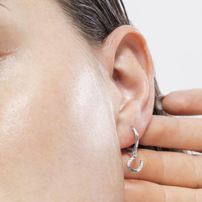 Luxenter Boucles d'oreilles en argent 925 et zirconium brillant plaqué finition en rhodié - Bonne chance