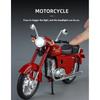 1/10 Scale Czechoslovakia Jawa250 Motorcycle Alloy Diecast Car Model Sound & Light Autocycle Indoor Desktop Exquisite Ornaments Gifts