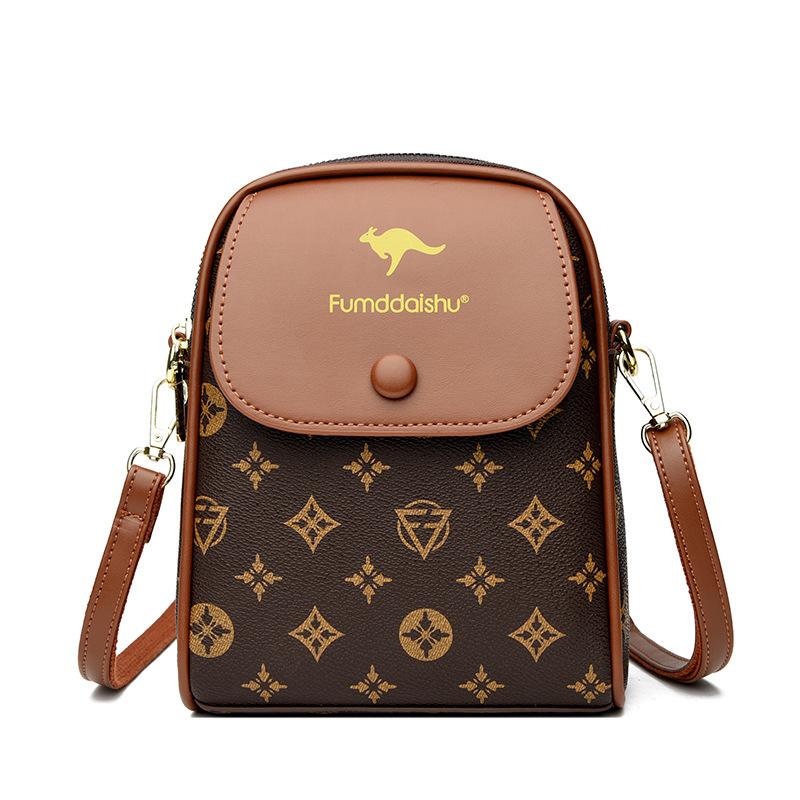 Fashion Leather Texture Mini Mobile Phone New Shoulder Soft Leather Versatile Women's Messenger Bag Small Bag