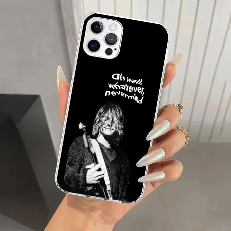 

Retro Singer Kurt Cobain Phone Case for Iphone 17 Air 16 15 Plus 14 13 Mini 12 11 Pro Max 16E 7 8 SE 2020 Soft Funda Print Shell iPhone 13 Pro