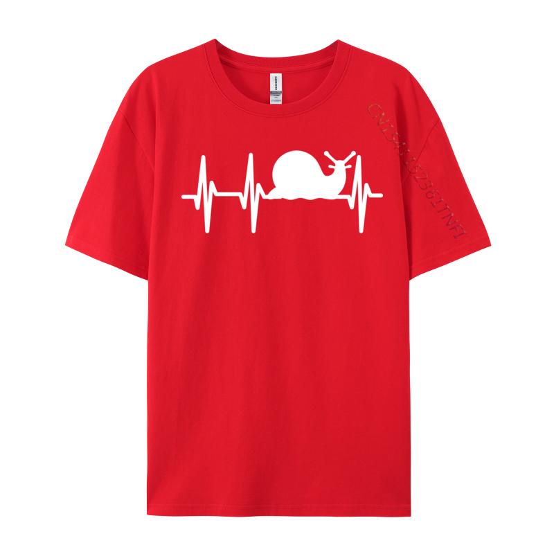 

Snail Heartbeat Lover Heart Beat Premium Print Tees Classic Man T Shirt Ski Skiing Skier Heartbeat Printed Clothing Shirt S