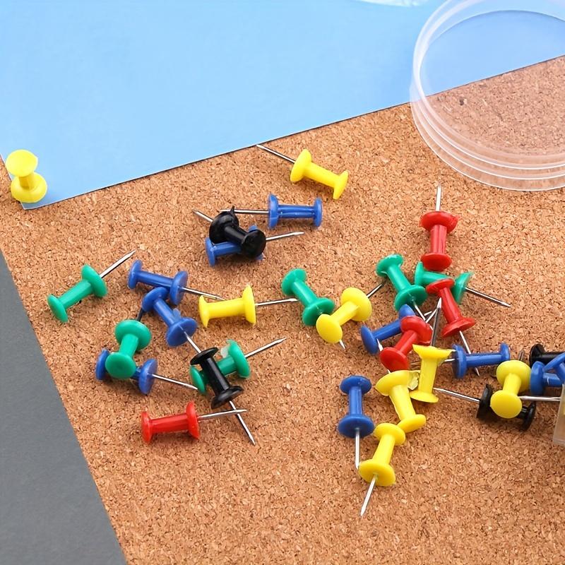 100pcs Push Pins, Thumb Tacks For Bulletin Board, Stick Pins Thumb Tacks For Cork Board Wall Hangings Office Tacks Color Pins