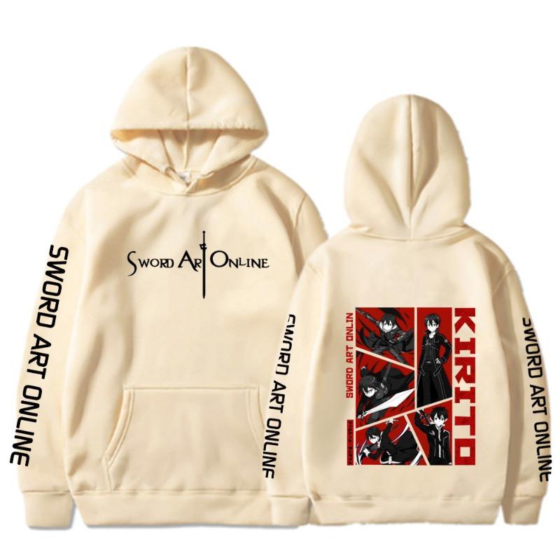 Sword Art Online Japanese Animation Men's Hoodie Vintage Unisex Pullover Vintage Graphic Hoody Tops Oversize Clothing