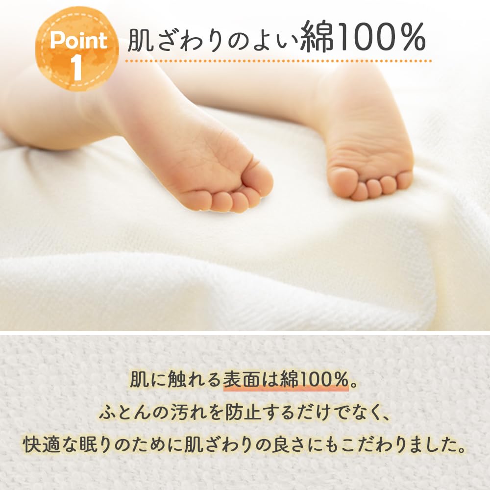 Iris Plaza Bedwetting Single Set of Suitable for Nursery and Elderly JIS Standard Water Blue Sheets, Size, 100x210cm, 2, Waterproof, 100% Cotton,