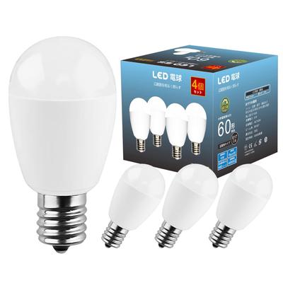 LED Light Bulb, E17 Base, Equivalent To 60W, Mini Krypton Type, Dimmable, Daylight White, AC100V, Color Rendering Index 85, Suitable for Bedrooms,
