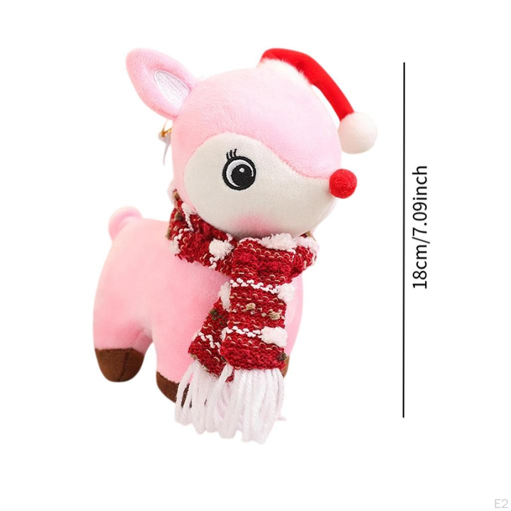 Christmas Reindeer Plush Doll, Xmas Toy, Realistic Soft Deer Stuffed Animal Toy
